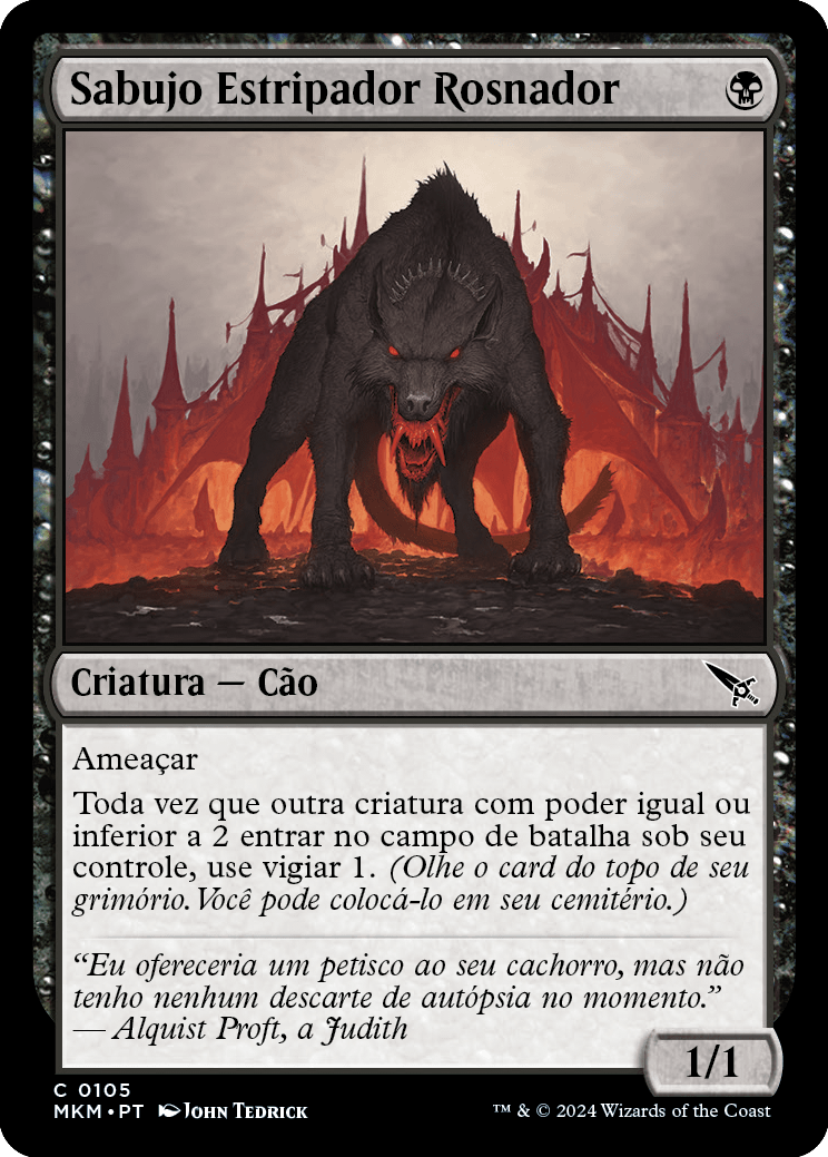 Sabujo Estripador Rosnador / Snarling Gorehound - Magic: The Gathering - MoxLand