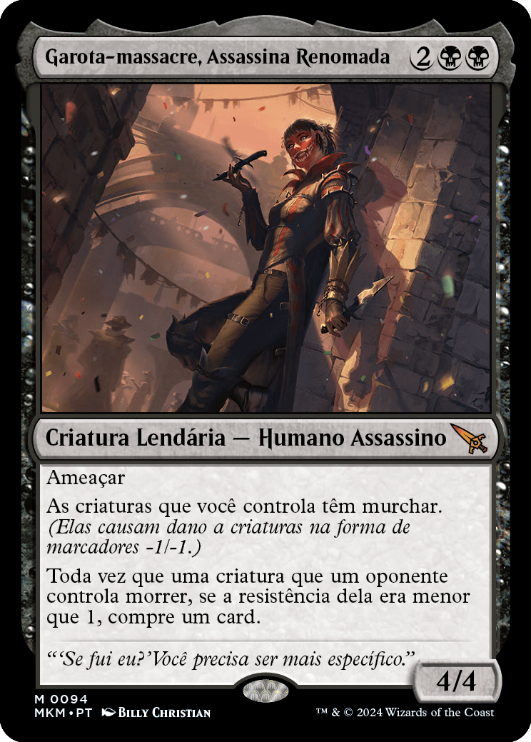 Garota-massacre, Assassina Renomada / Massacre Girl, Known Killer - Magic: The Gathering - MoxLand