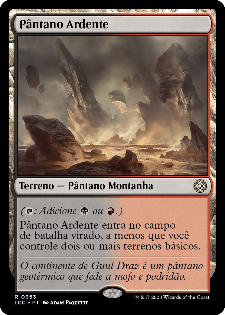 Pântano Ardente / Smoldering Marsh - Magic: The Gathering - MoxLand