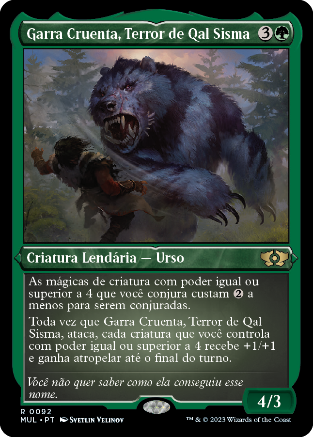 Garra Cruenta, Terror de Qal Sisma / Goreclaw, Terror of Qal Sisma - Magic: The Gathering - MoxLand