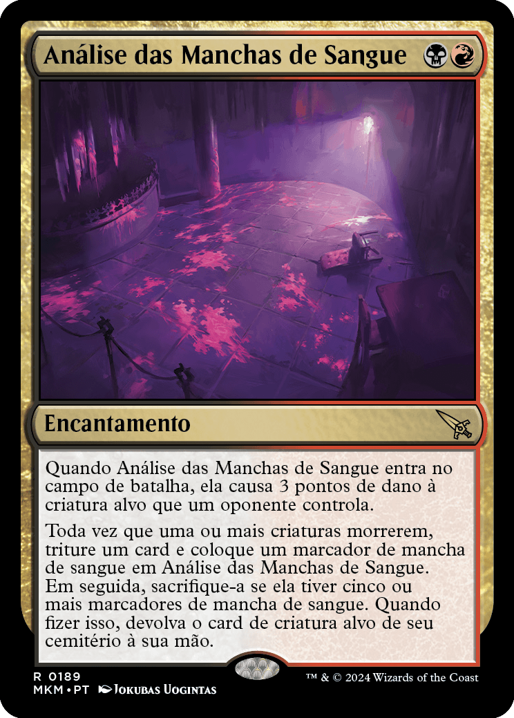 Análise das Manchas de Sangue / Blood Spatter Analysis - Magic: The Gathering - MoxLand