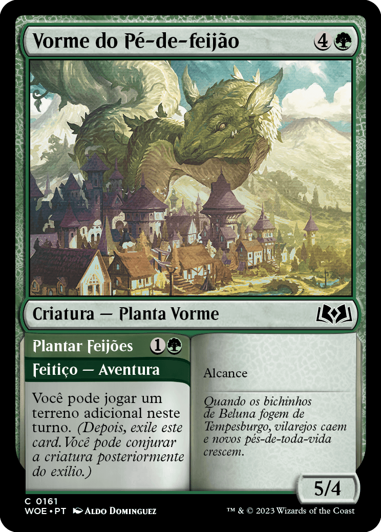 Vorme do Pé-de-feijão / Beanstalk Wurm - Magic: The Gathering - MoxLand