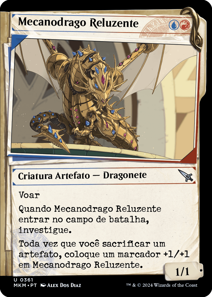 Mecanodrago Reluzente / Gleaming Geardrake - Magic: The Gathering - MoxLand