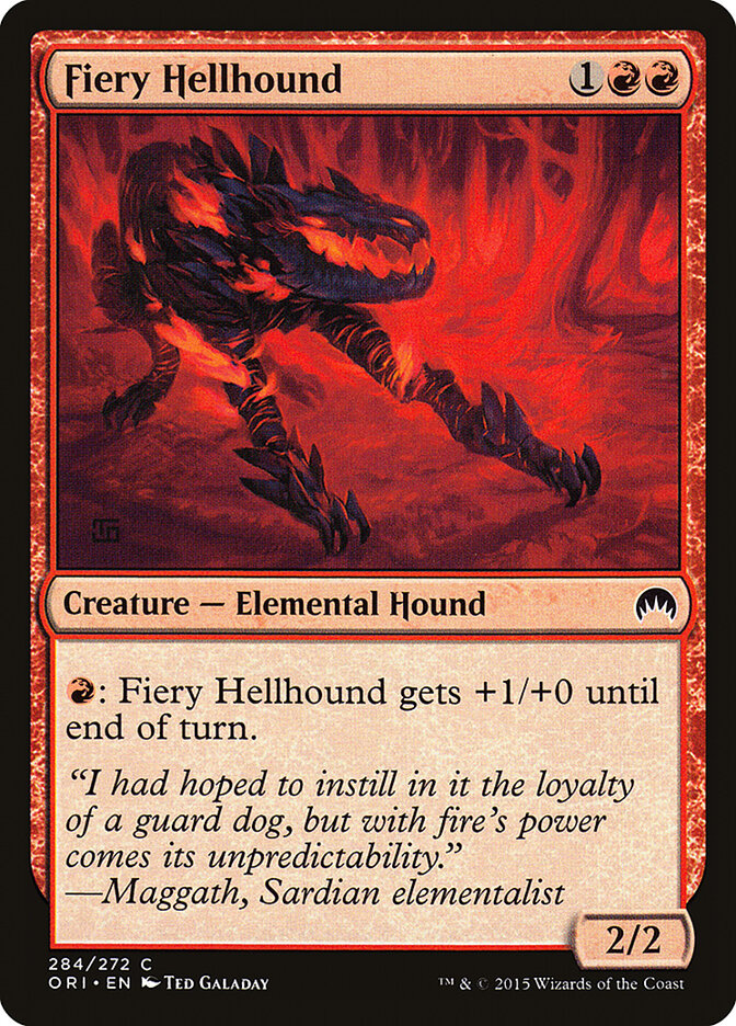 Sabujo Infernal / Fiery Hellhound - Magic: The Gathering - MoxLand