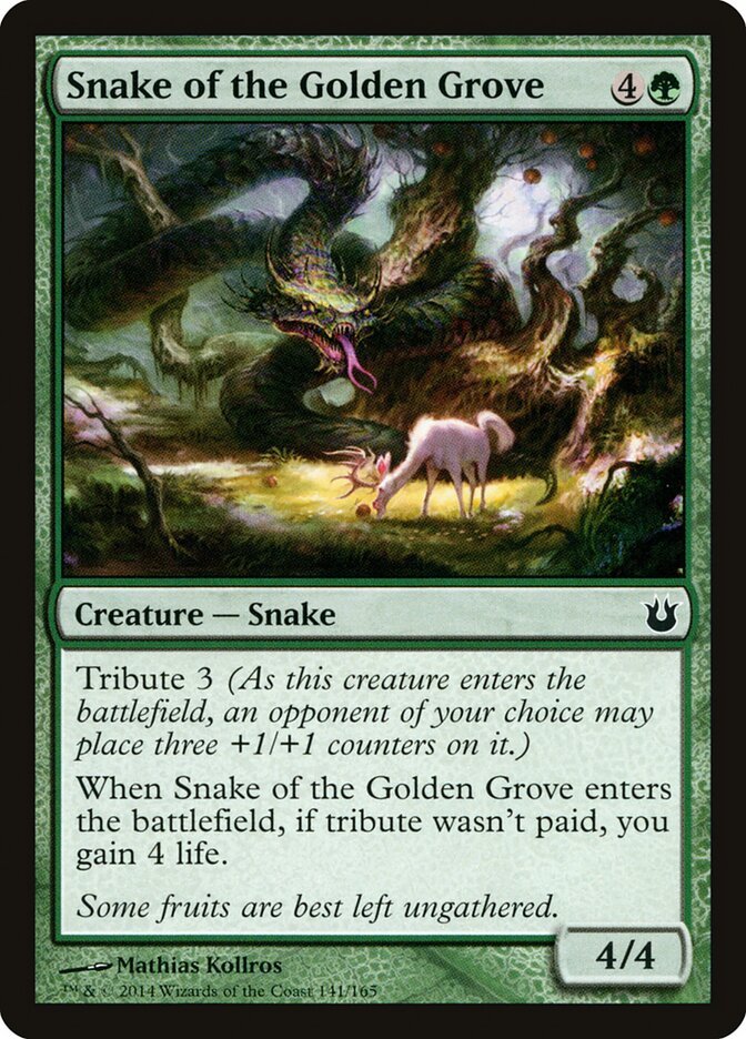 Serpente do Bosque Dourado / Snake of the Golden Grove - Magic: The Gathering - MoxLand