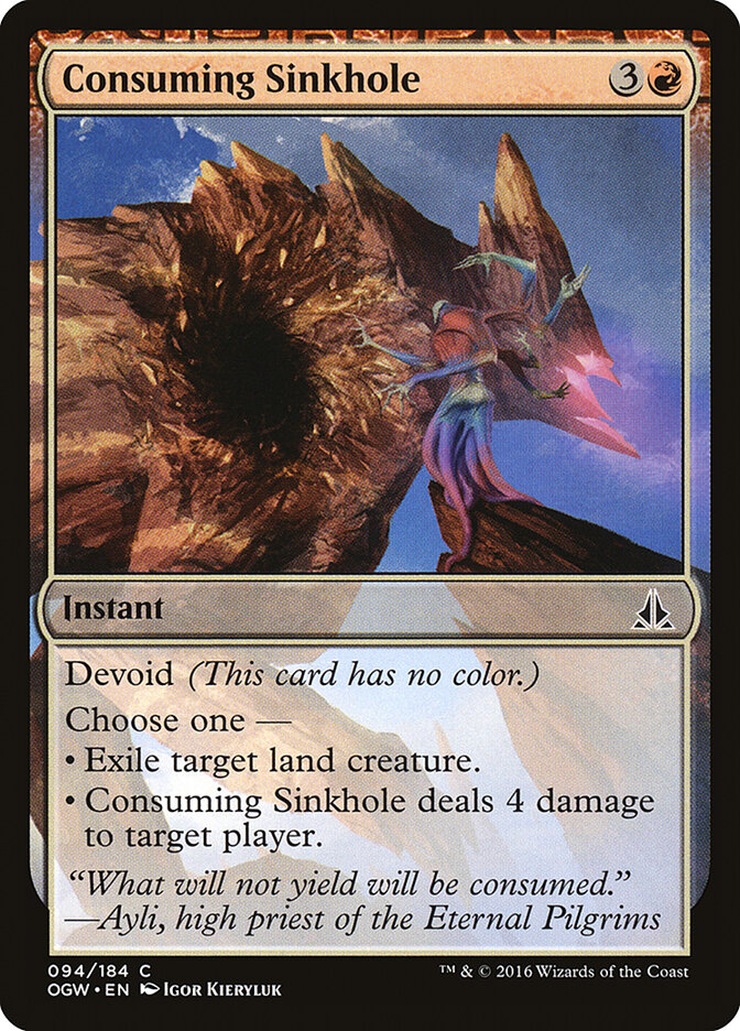 Sumidouro Consumidor / Consuming Sinkhole - Magic: The Gathering - MoxLand