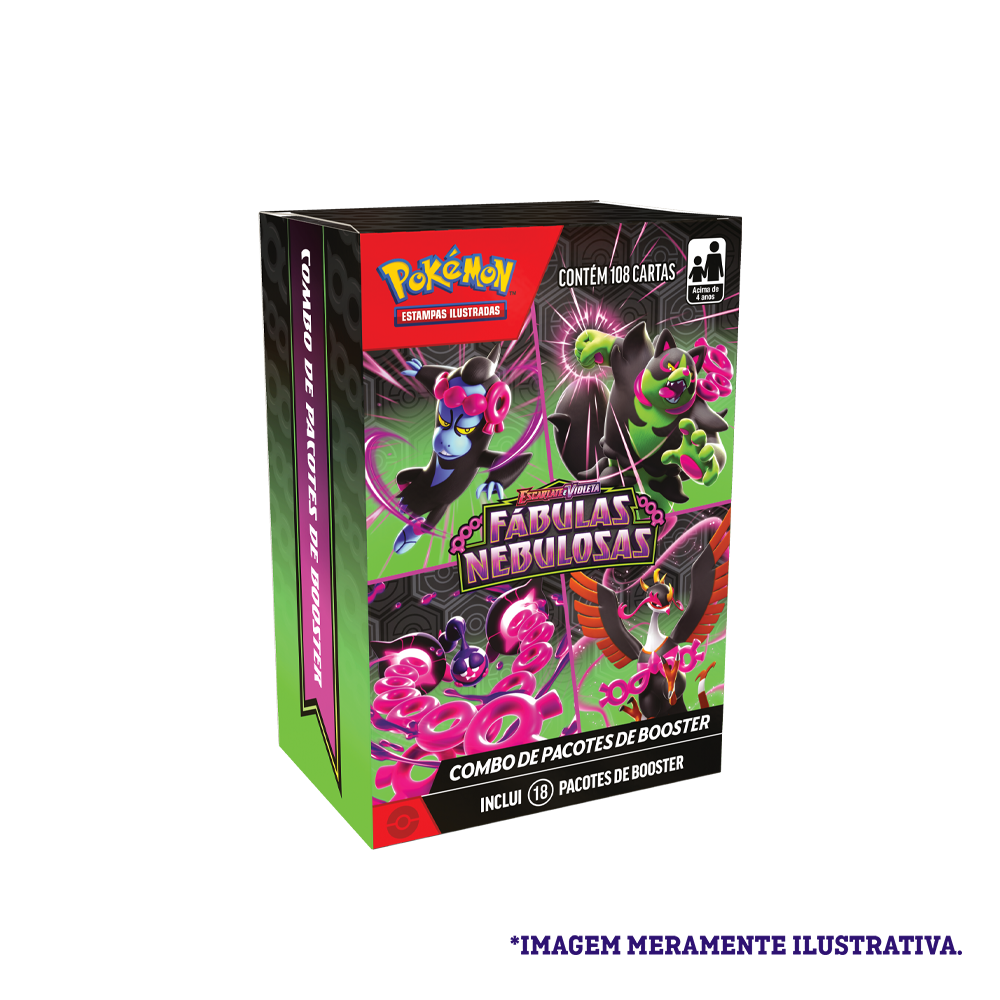 Combo de Boosters - Escarlate e Violeta - Fábulas Nebulosas - Pokémon TCG - MoxLand