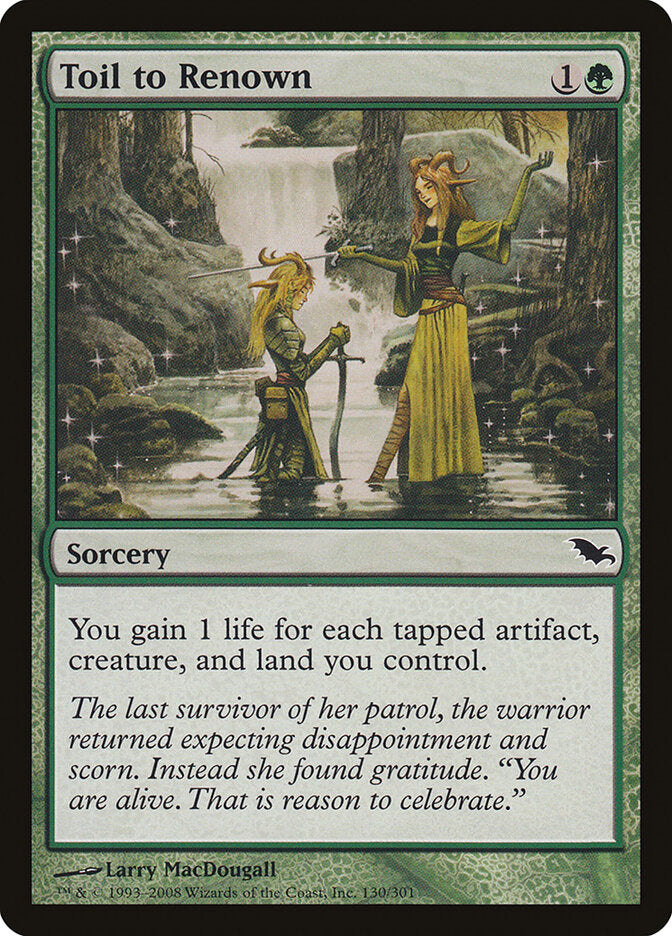 Trabalhar pela Reputação / Toil to Renown - Magic: The Gathering - MoxLand