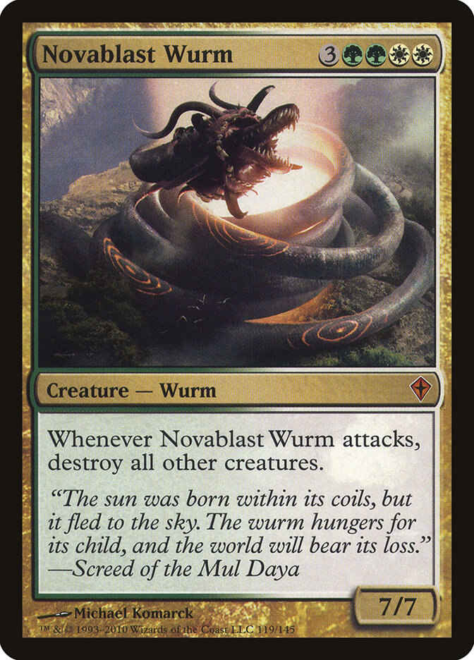Vorme da Explosão de Nova / Novablast Wurm - Magic: The Gathering - MoxLand