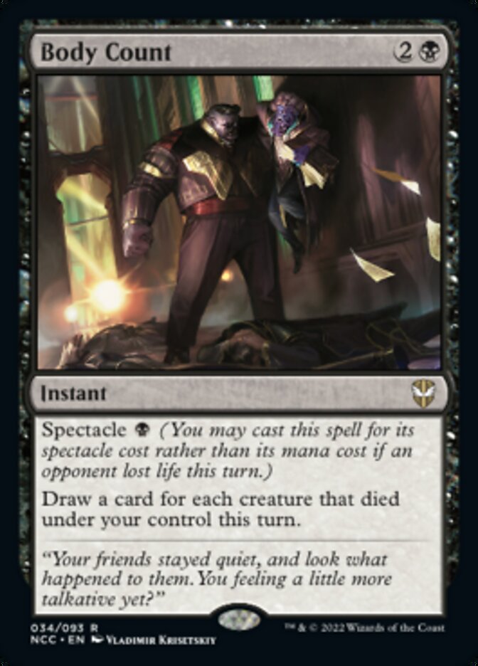 Contagem de Corpos / Body Count - Magic: The Gathering - MoxLand