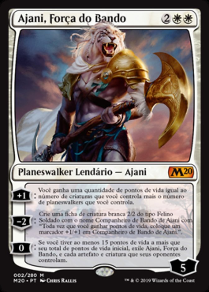 Ajani, Força do Bando / Ajani, Strength of the Pride - Magic: The Gathering - MoxLand