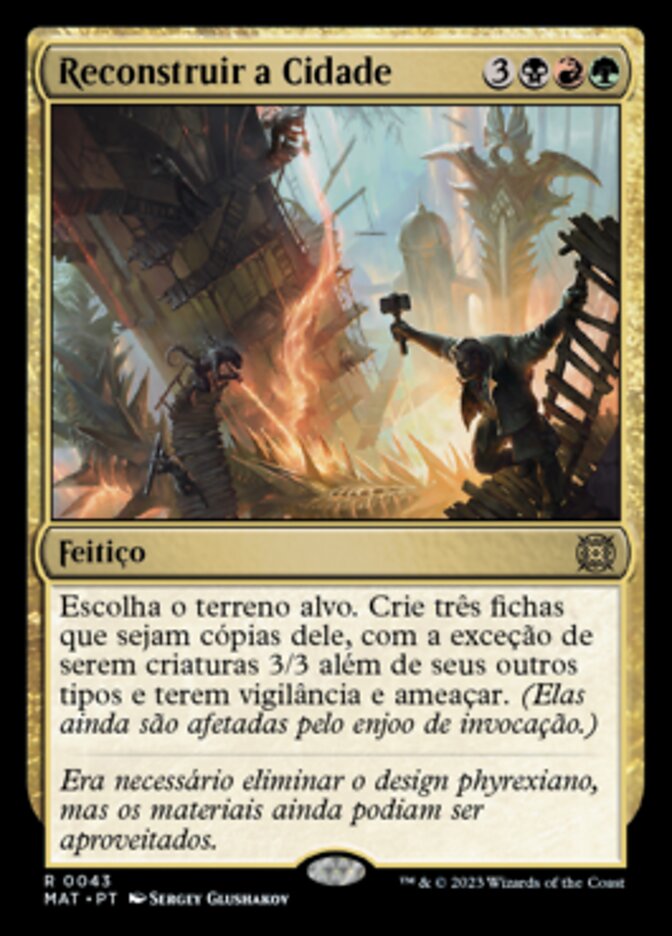 Reconstruir a Cidade / Rebuild the City - Magic: The Gathering - MoxLand