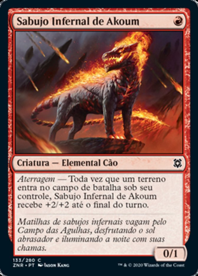 Sabujo Infernal de Akoum / Akoum Hellhound - Magic: The Gathering - MoxLand