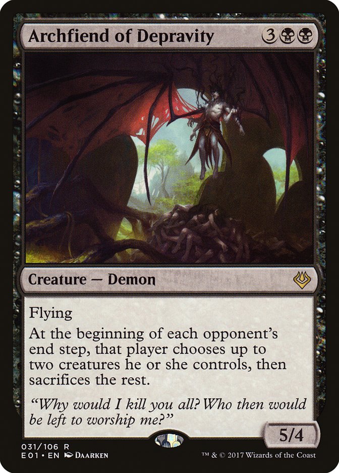 Arquidemônio da Depravação / Archfiend of Depravity - Magic: The Gathering - MoxLand