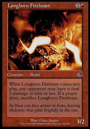 Besta Ígnea Chifruda / Longhorn Firebeast - Magic: The Gathering - MoxLand