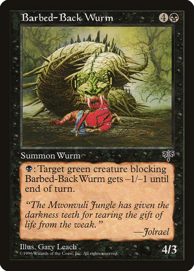 Vorme de Dorso Farpado / Barbed-Back Wurm - Magic: The Gathering - MoxLand