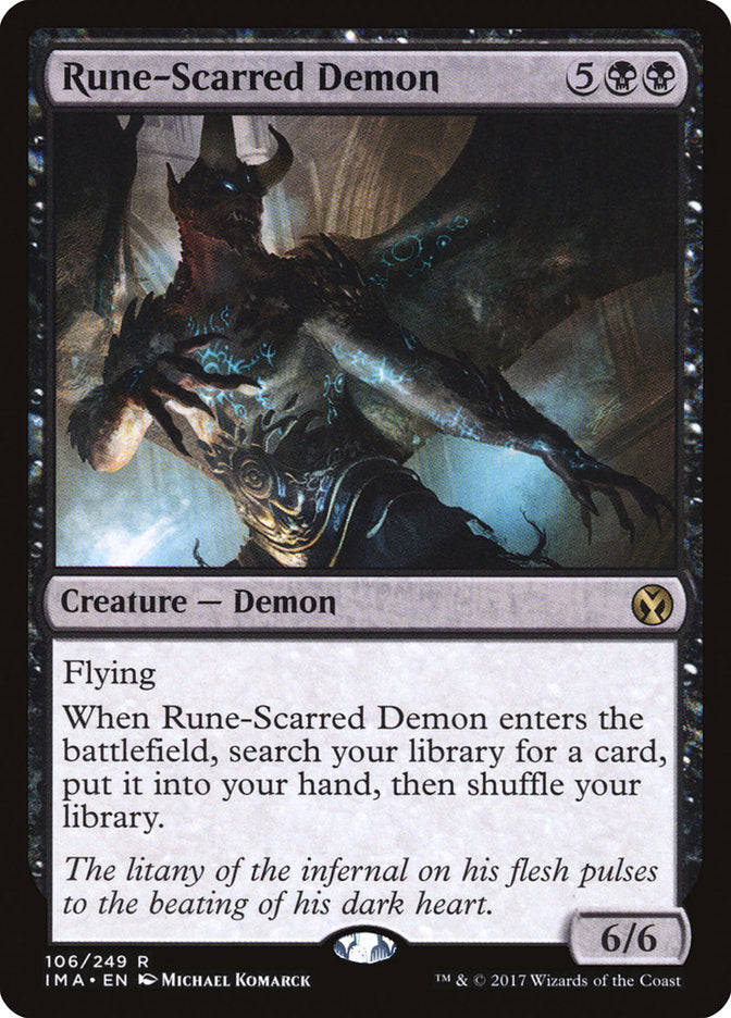 Demônio das Cicatrizes Rúnicas / Rune-Scarred Demon - Magic: The Gathering - MoxLand