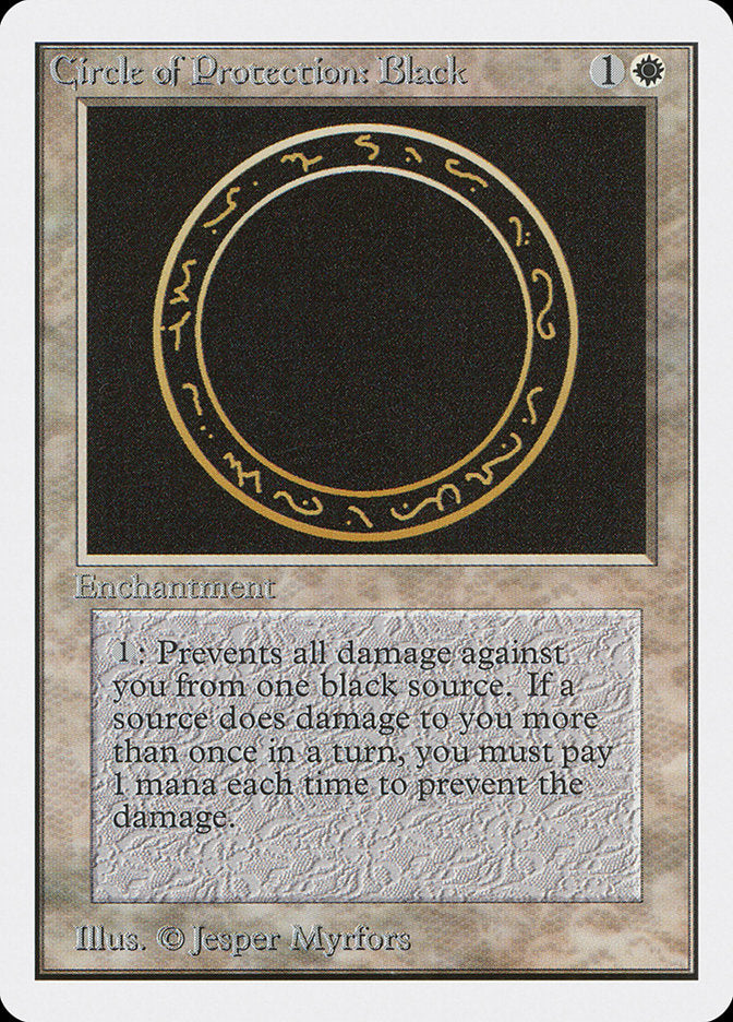 Círculo de Proteção: Preto / Circle of Protection: Black - Magic: The Gathering - MoxLand