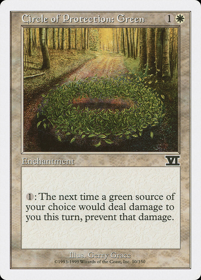 Círculo de Proteção: Verde / Circle of Protection: Green - Magic: The Gathering - MoxLand