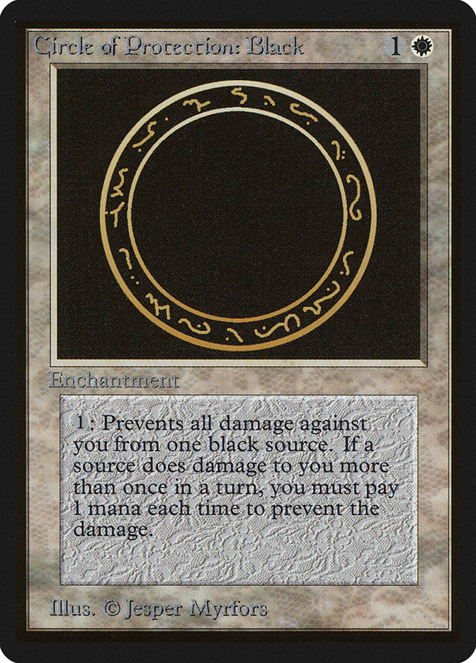 Círculo de Proteção: Preto / Circle of Protection: Black - Magic: The Gathering - MoxLand