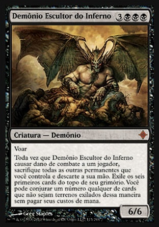 Demônio Escultor do Inferno / Hellcarver Demon - Magic: The Gathering - MoxLand