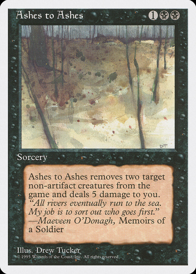 Cinzas às Cinzas / Ashes to Ashes - Magic: The Gathering - MoxLand