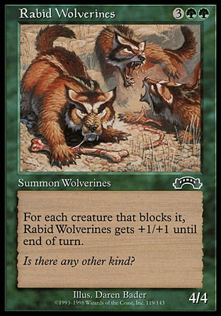 Carcajus Raivosos / Rabid Wolverines - Magic: The Gathering - MoxLand