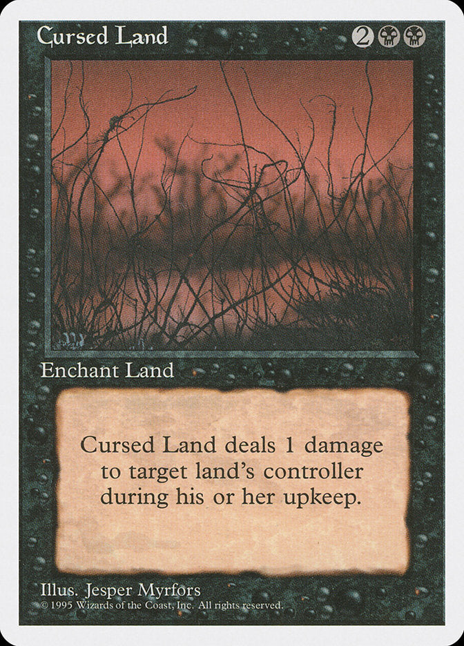 Terreno Amaldiçoado / Cursed Land - Magic: The Gathering - MoxLand