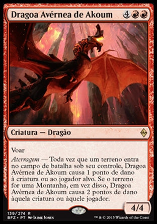 Dragoa Avérnea de Akoum / Akoum Hellkite - Magic: The Gathering - MoxLand