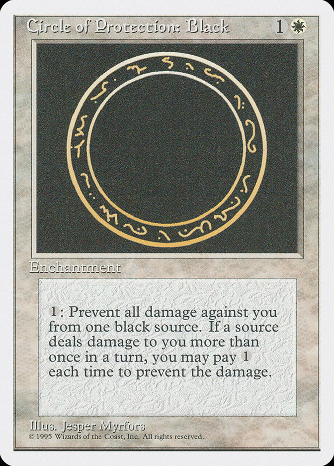 Círculo de Proteção: Preto / Circle of Protection: Black - Magic: The Gathering - MoxLand