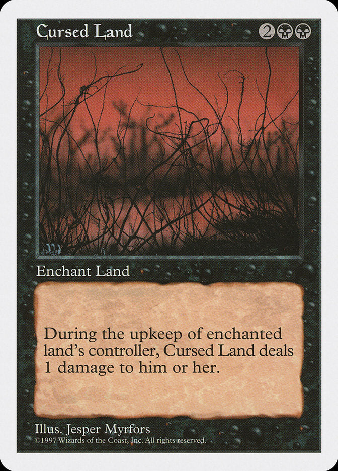 Terreno Amaldiçoado / Cursed Land - Magic: The Gathering - MoxLand