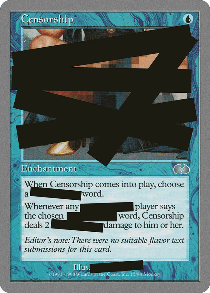 Censorship - Magic: The Gathering - MoxLand