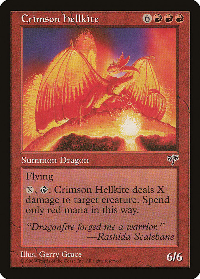 Dragão Avérneo Escarlate / Crimson Hellkite - Magic: The Gathering - MoxLand