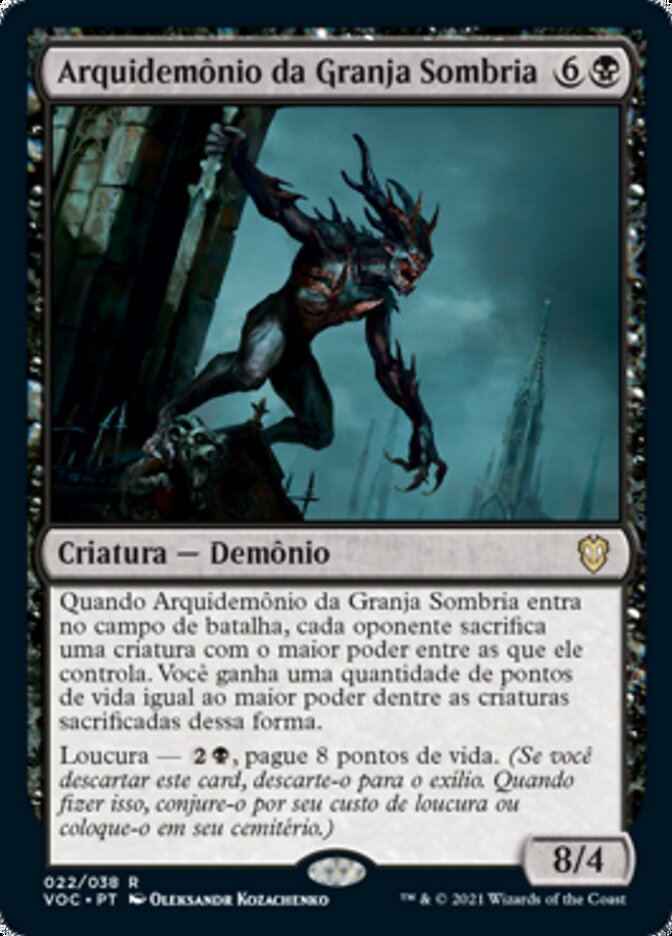 Arquidemônio da Granja Sombria / Shadowgrange Archfiend - Magic: The Gathering - MoxLand