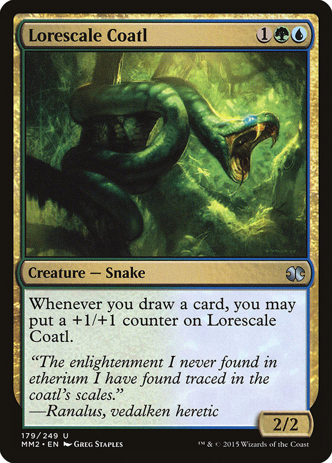 Coatl das Escamas Sábias / Lorescale Coatl - Magic: The Gathering - MoxLand