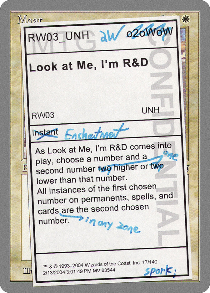 Look at Me, I'm R&D - Magic: The Gathering - MoxLand