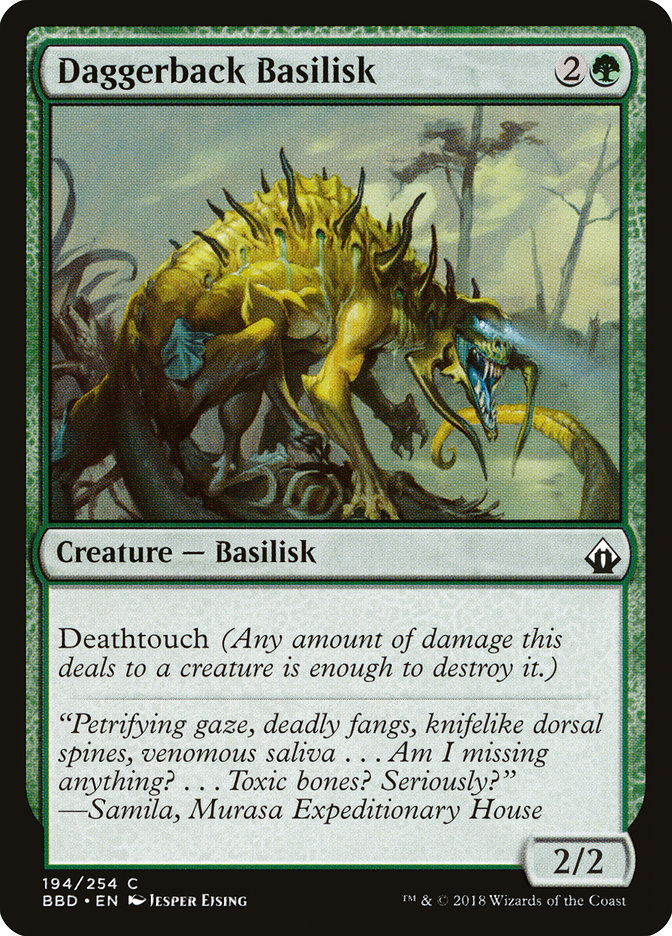 Basilisco Dorso-de-Adaga / Daggerback Basilisk - Magic: The Gathering - MoxLand