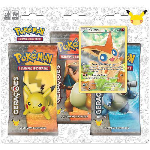 Blister Triplo - Gerações Victini - Pokémon TCG - MoxLand