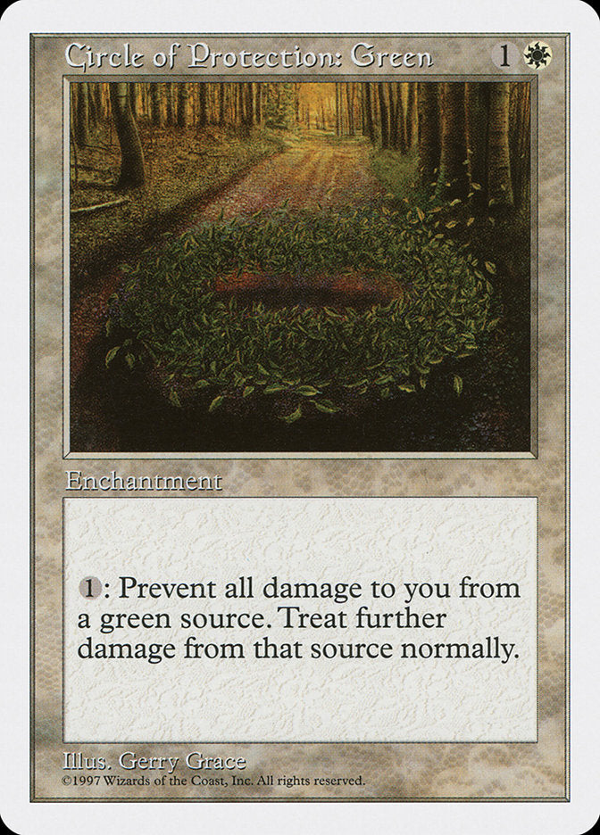 Círculo de Proteção: Verde / Circle of Protection: Green - Magic: The Gathering - MoxLand