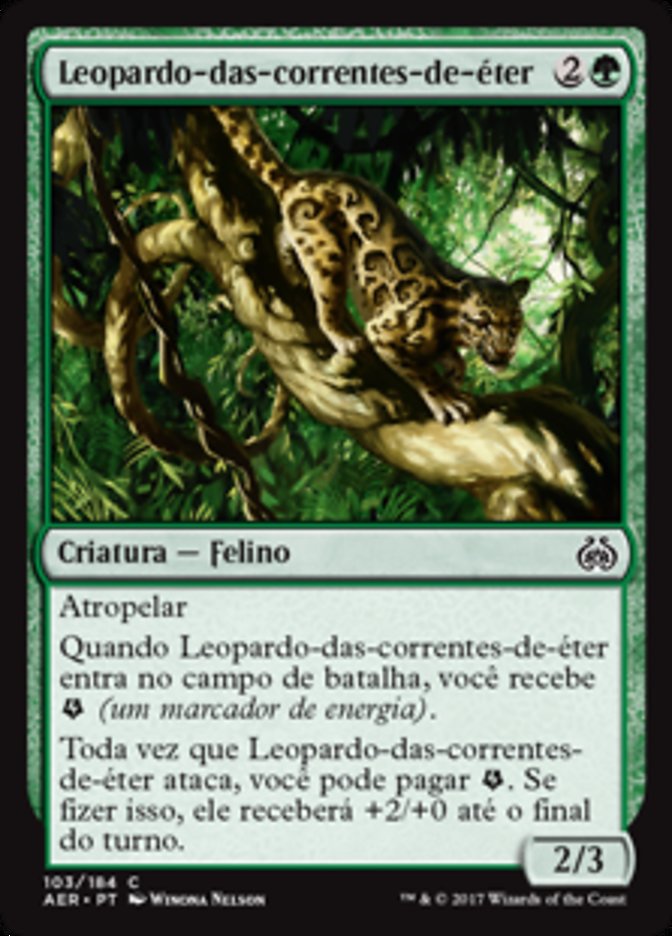 Leopardo-das-correntes-de-éter / Aetherstream Leopard - Magic: The Gathering - MoxLand