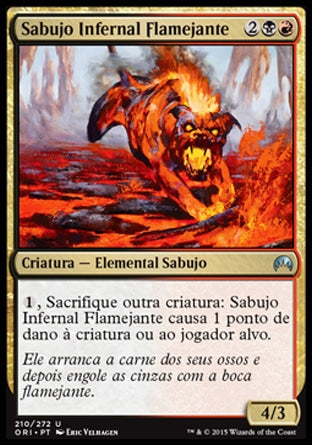 Sabujo Infernal Flamejante / Blazing Hellhound - Magic: The Gathering - MoxLand