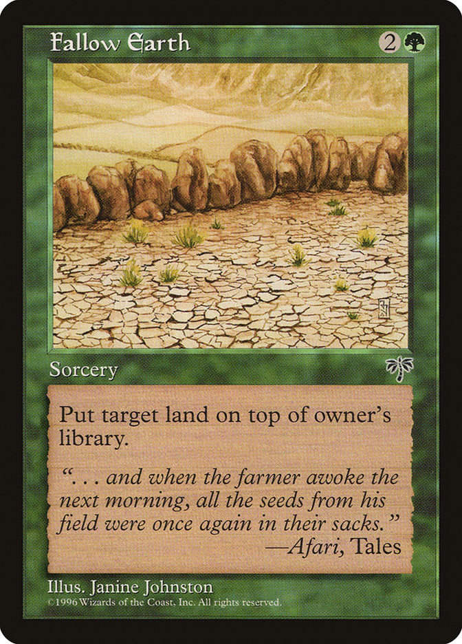 Terra Alqueivada / Fallow Earth - Magic: The Gathering - MoxLand