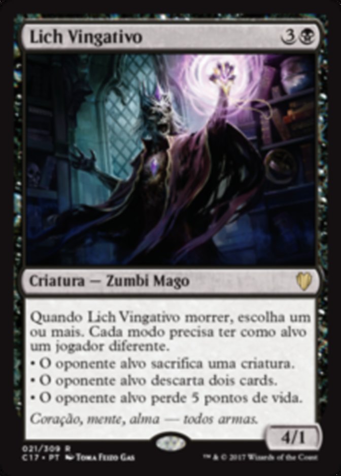 Lich Vingativo / Vindictive Lich - Magic: The Gathering - MoxLand