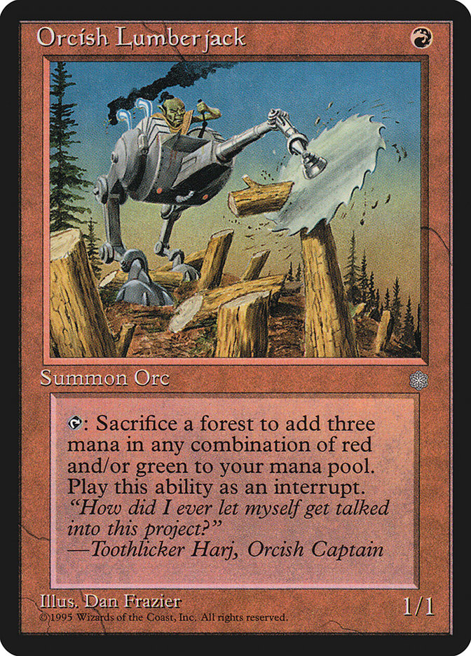 Lenhador Orc / Orcish Lumberjack - Magic: The Gathering - MoxLand