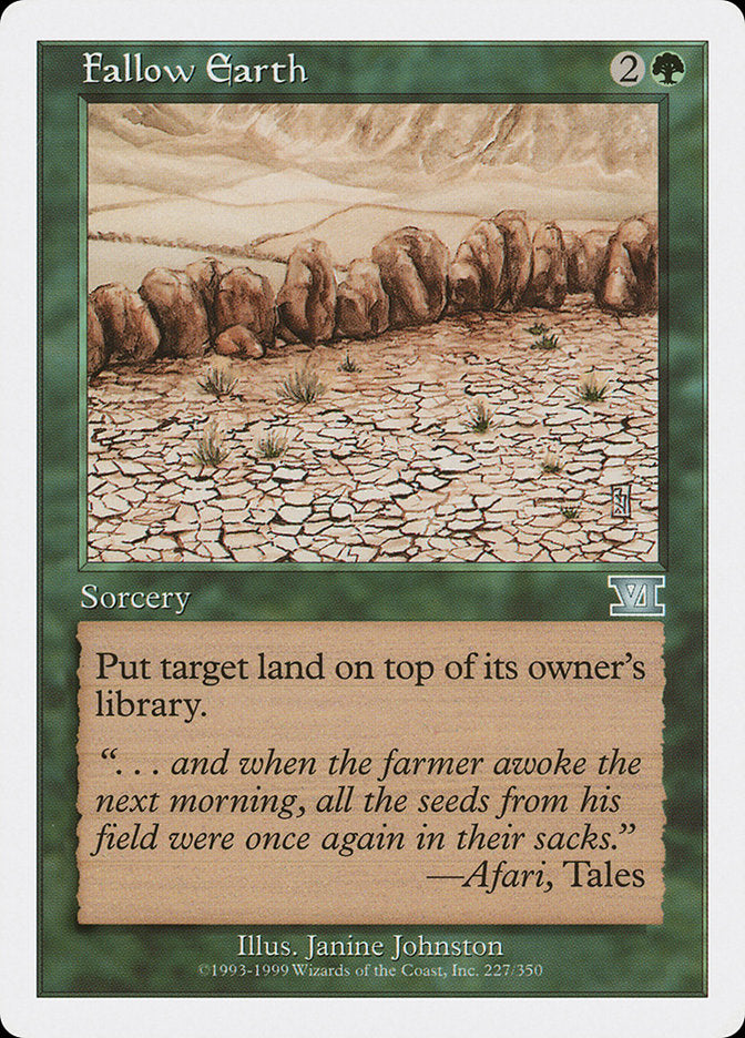 Terra Alqueivada / Fallow Earth - Magic: The Gathering - MoxLand