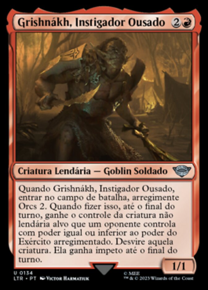 Grishnákh, Instigador Ousado / Grishnákh, Brash Instigator - Magic: The Gathering - MoxLand