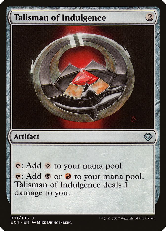 Talismã da Indulgência / Talisman of Indulgence - Magic: The Gathering - MoxLand