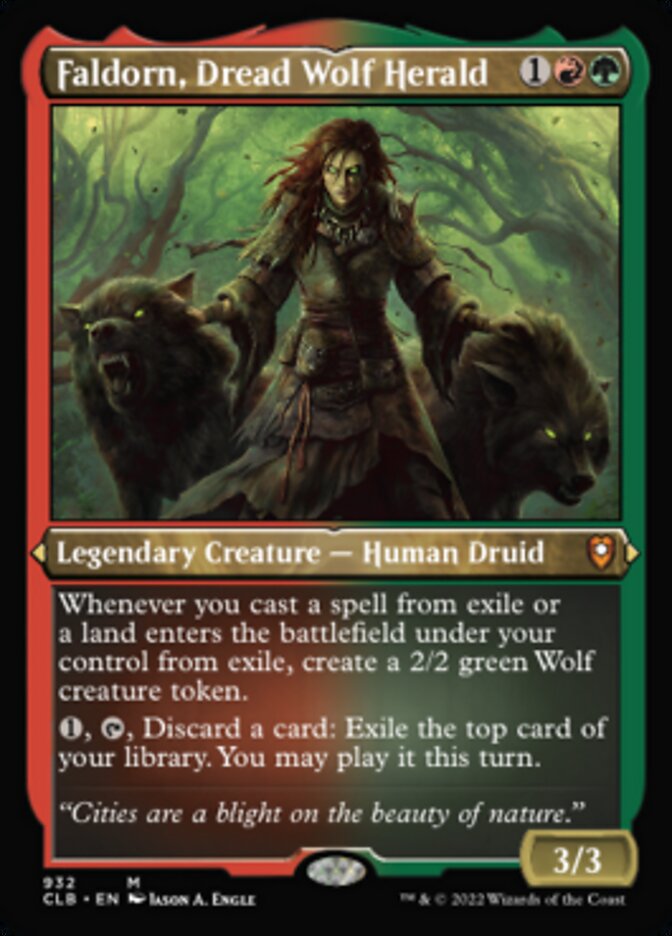 Faldorn, Arauta de Lobo Medonho / Faldorn, Dread Wolf Herald - Magic: The Gathering - MoxLand