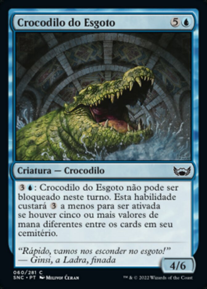 Crocodilo do Esgoto / Sewer Crocodile - Magic: The Gathering - MoxLand