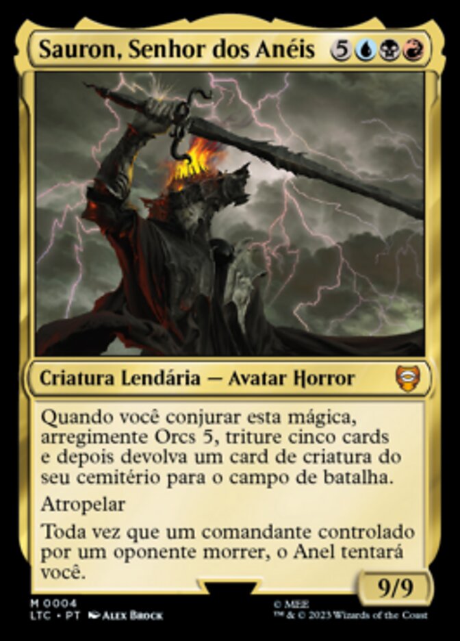 Sauron, Senhor dos Anéis / Sauron, Lord of the Rings - Magic: The Gathering - MoxLand